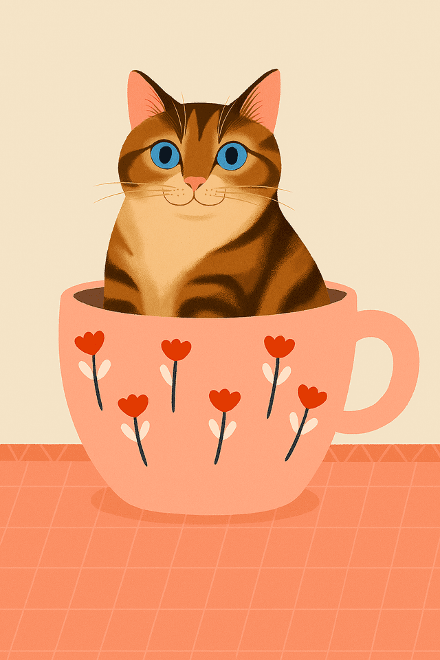 Red coffee cup on a table